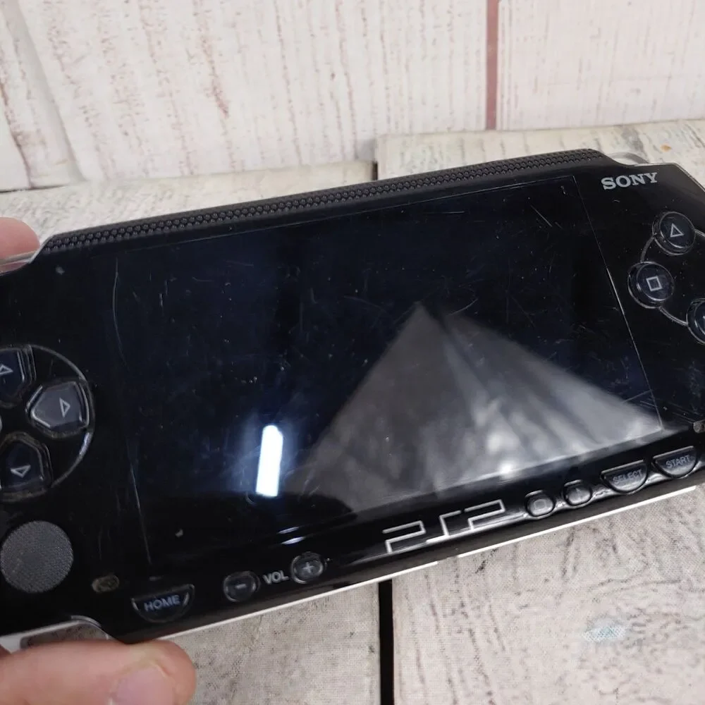 WORKS but NO BATTERY - Sony PSP 1001 1000 Series USA Console Black + Memory Card